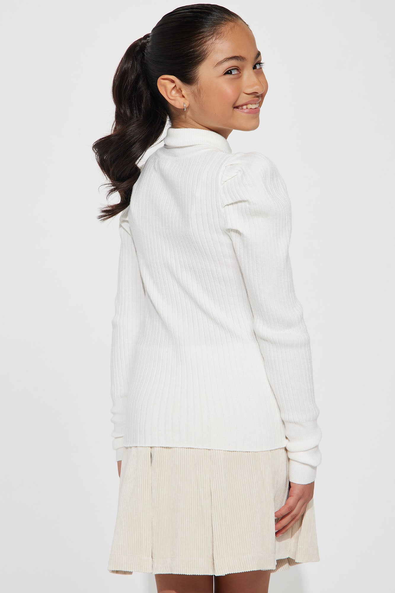 Mini Get On With It Turtleneck Sweater - Ivory