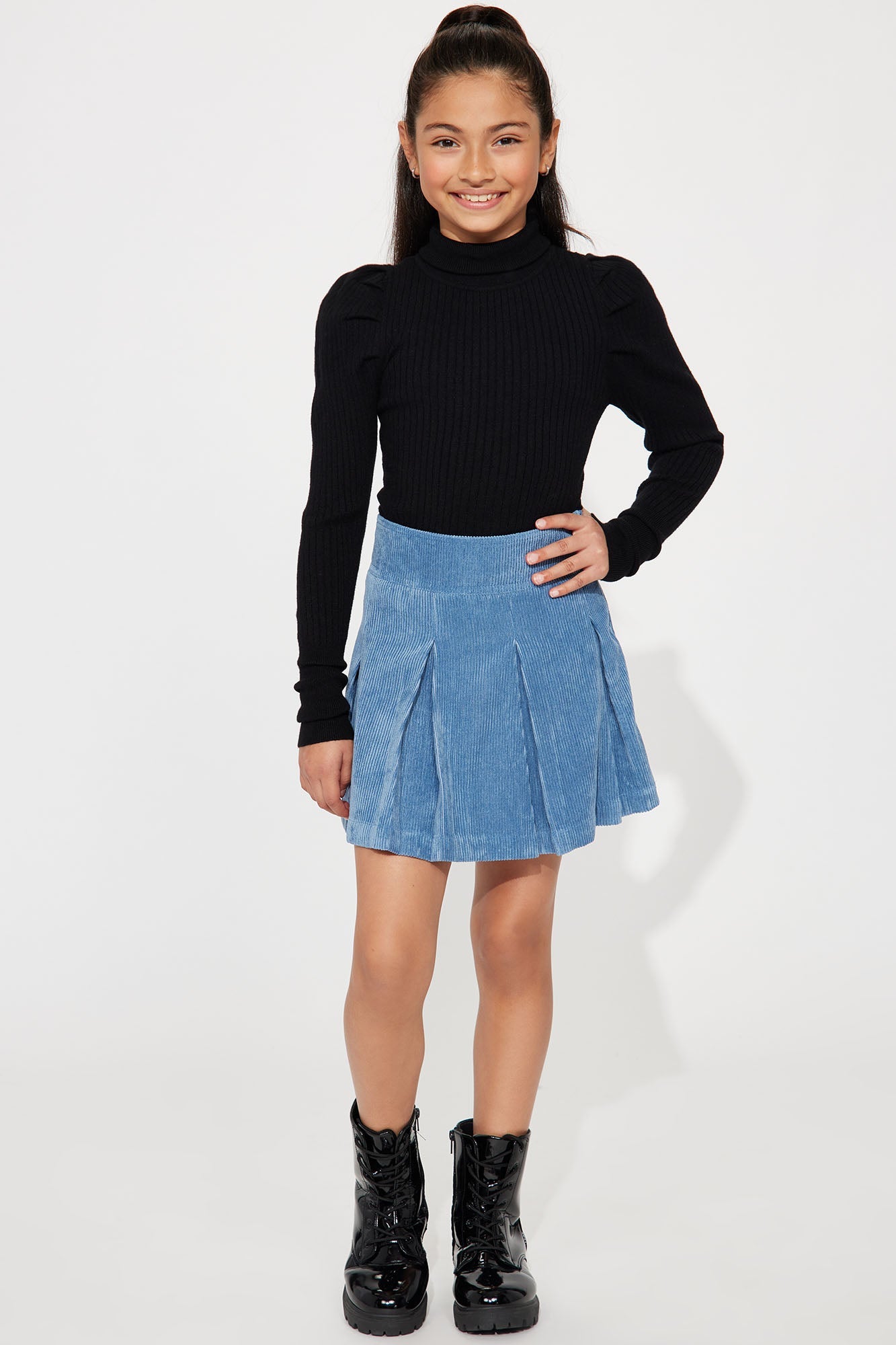 Mini Get On With It Turtleneck Sweater - Black