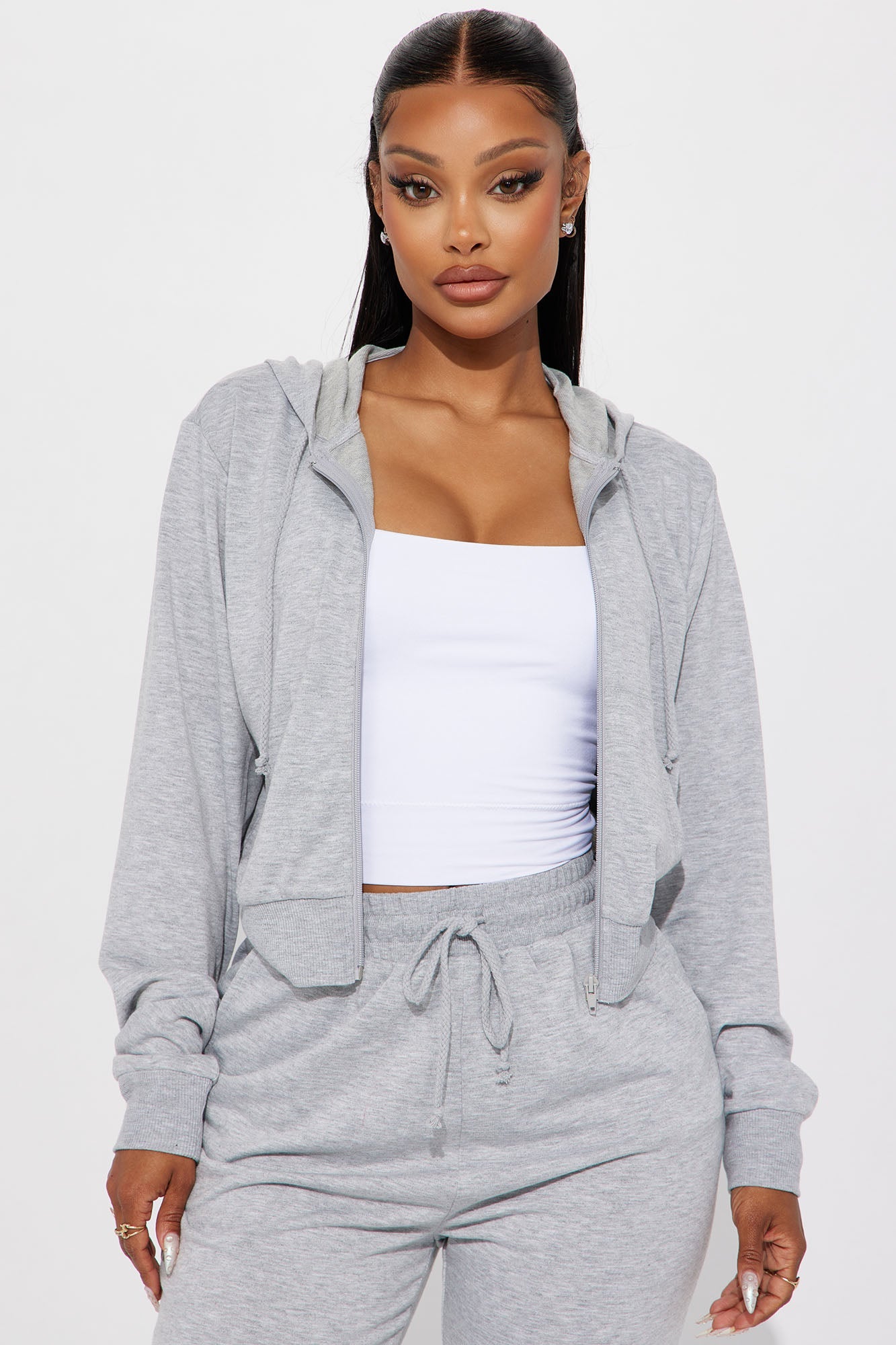 Classic Vibe Jogger Set - Heather Grey