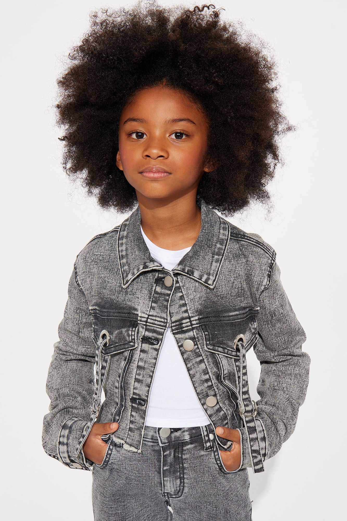Mini Stand By Me Denim Jean &amp; Jacket Set - Black Wash