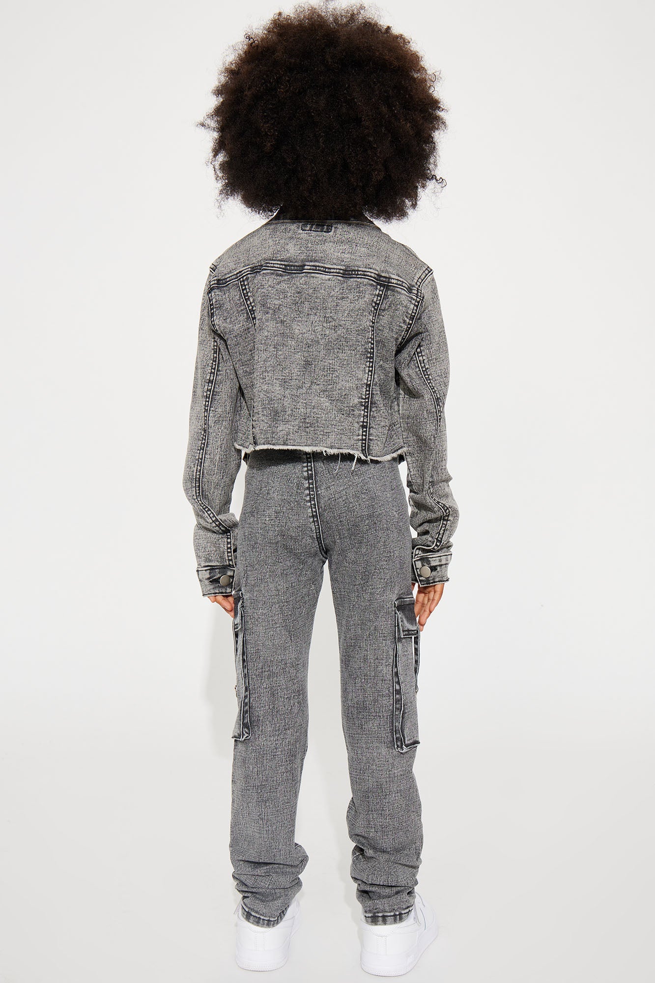 Mini Stand By Me Denim Jean &amp; Jacket Set - Black Wash