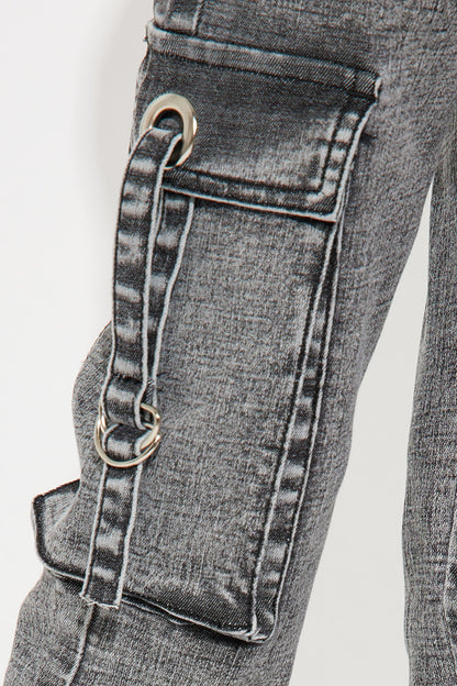 Mini Stand By Me Denim Jean &amp; Jacket Set - Black Wash
