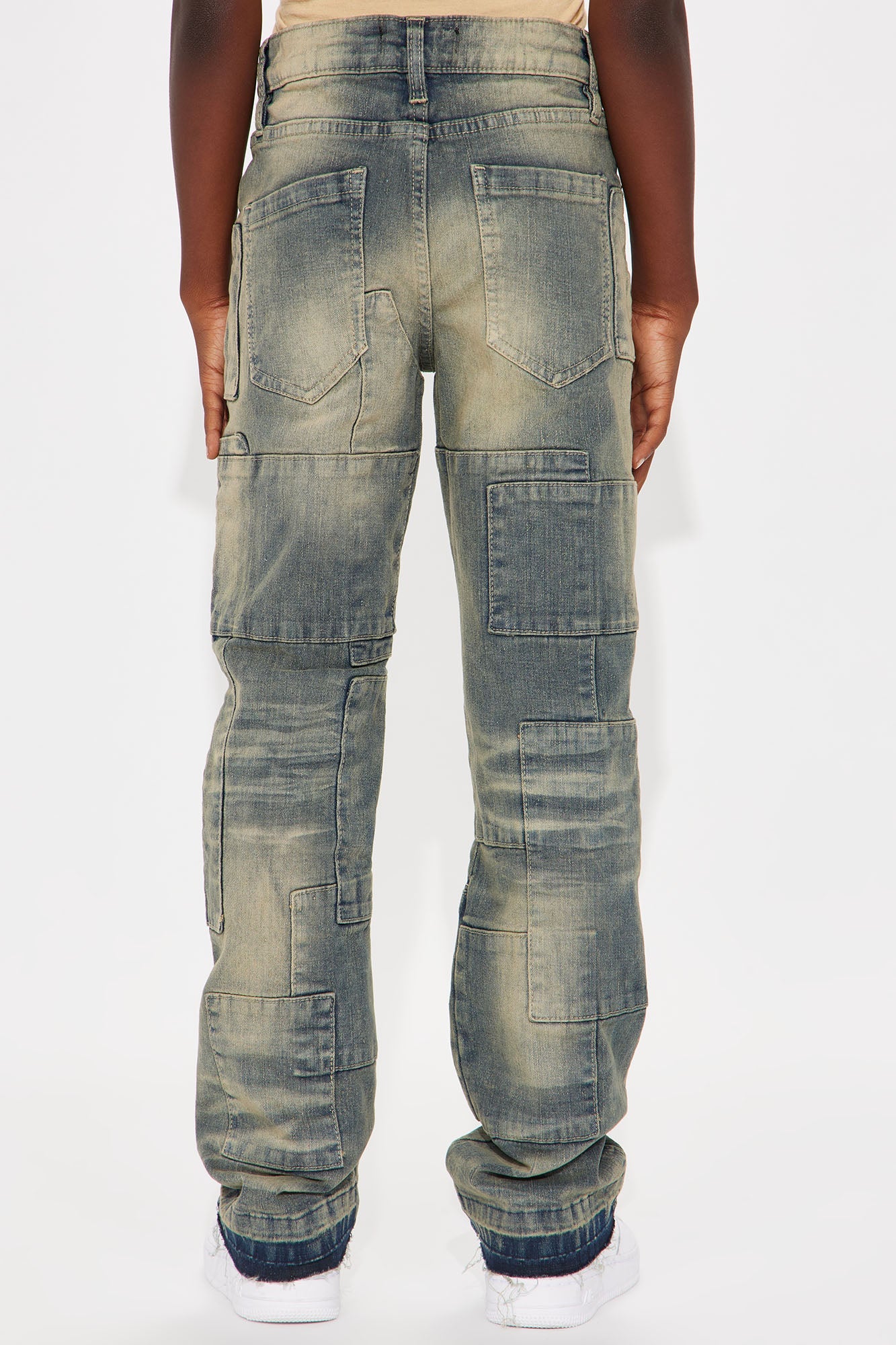 Mini Mosley Stacked Slim Flare Jeans - Medium Wash