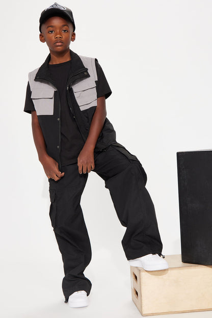 Mini Where I Belong Nylon Vest - Black/Grey