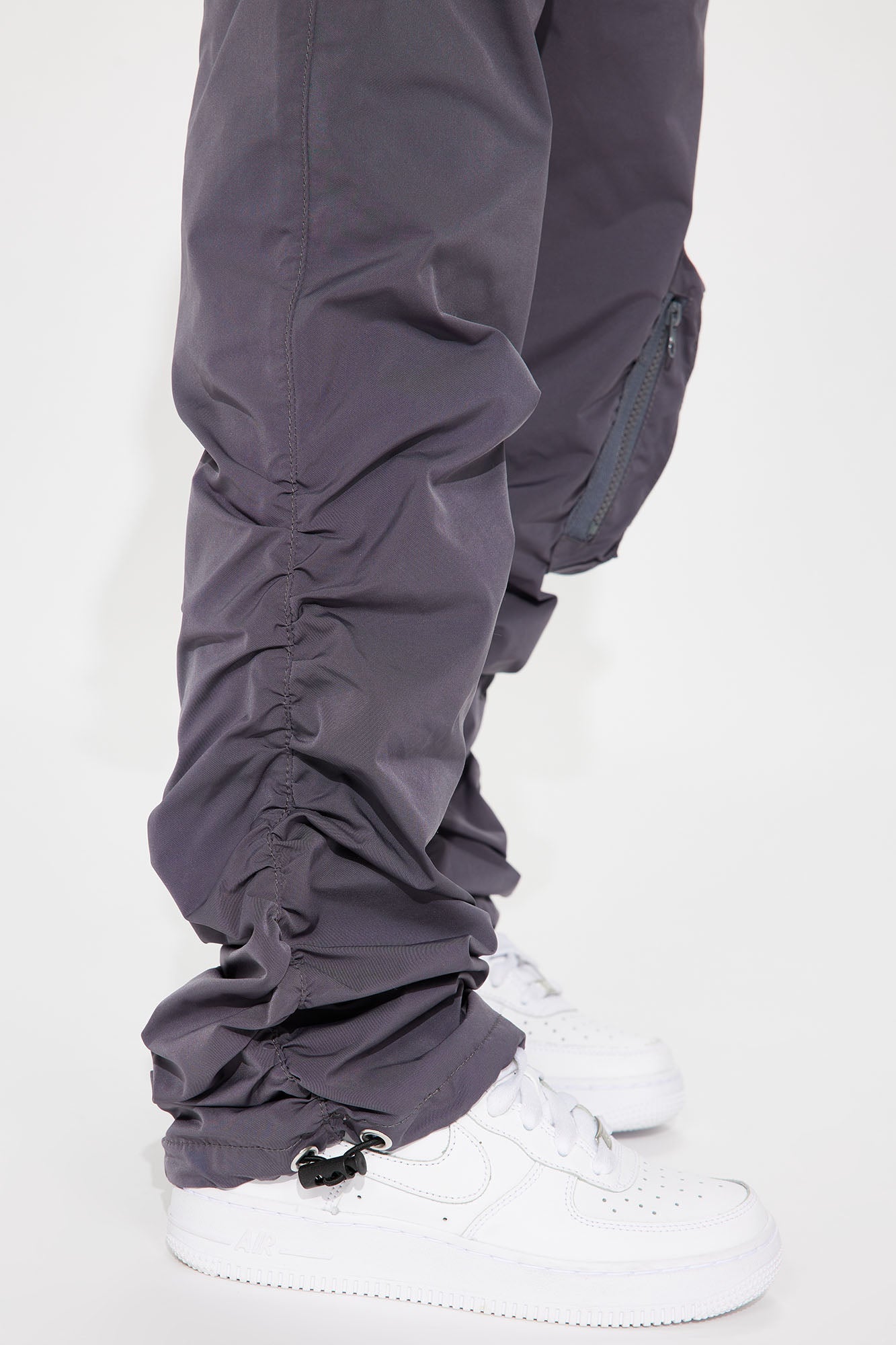 Mini Tell Me When To Go Nylon Pant - Charcoal