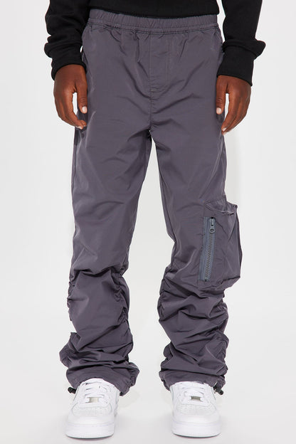 Mini Tell Me When To Go Nylon Pant - Charcoal