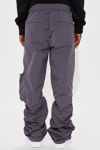 Mini Tell Me When To Go Nylon Pant - Charcoal