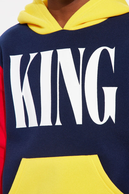 Mini King Lifestyle Colorblock Fleece Pant Set - Navy