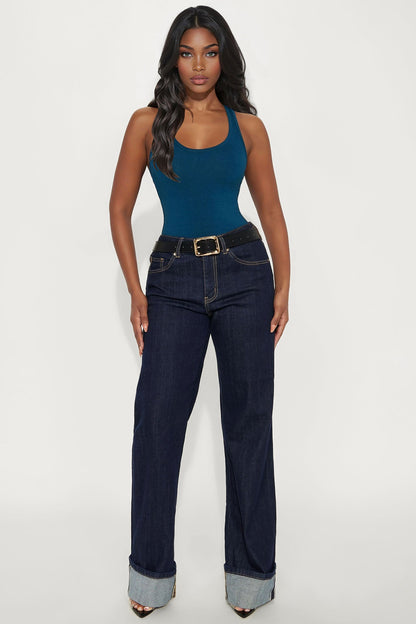 Divine Basic Tank Bodysuit - Teal