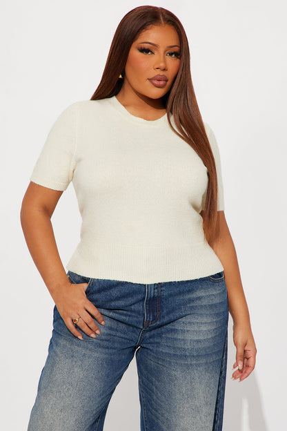Living For The Weekend Pullover Sweater - Cream