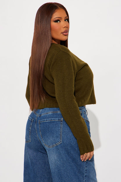Warm Me Up Cardigan - Olive