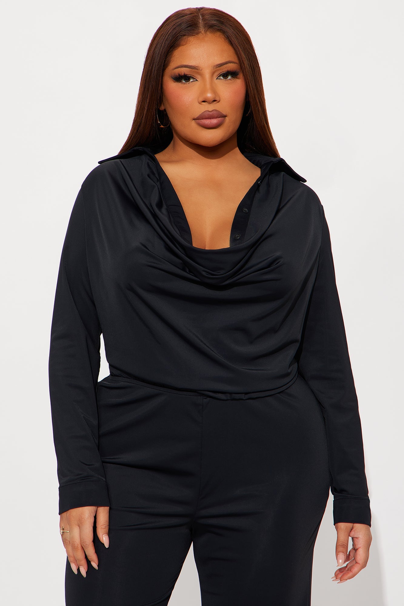 Claire Tricot Flare Jumpsuit - Black