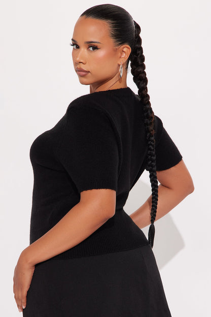 Living For The Weekend Pullover Sweater - Black