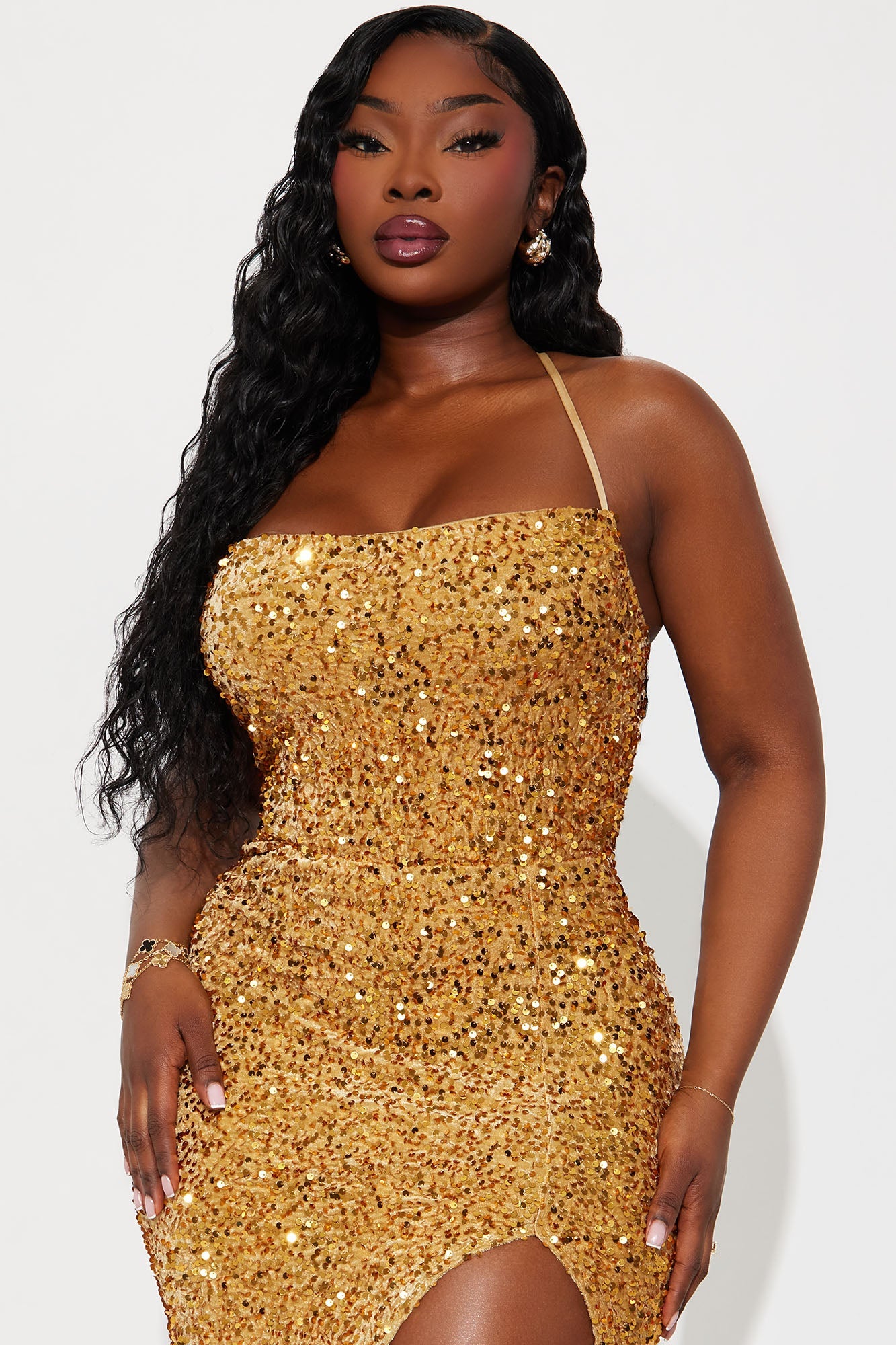 Tokyo Nights Sequin Gown - Gold