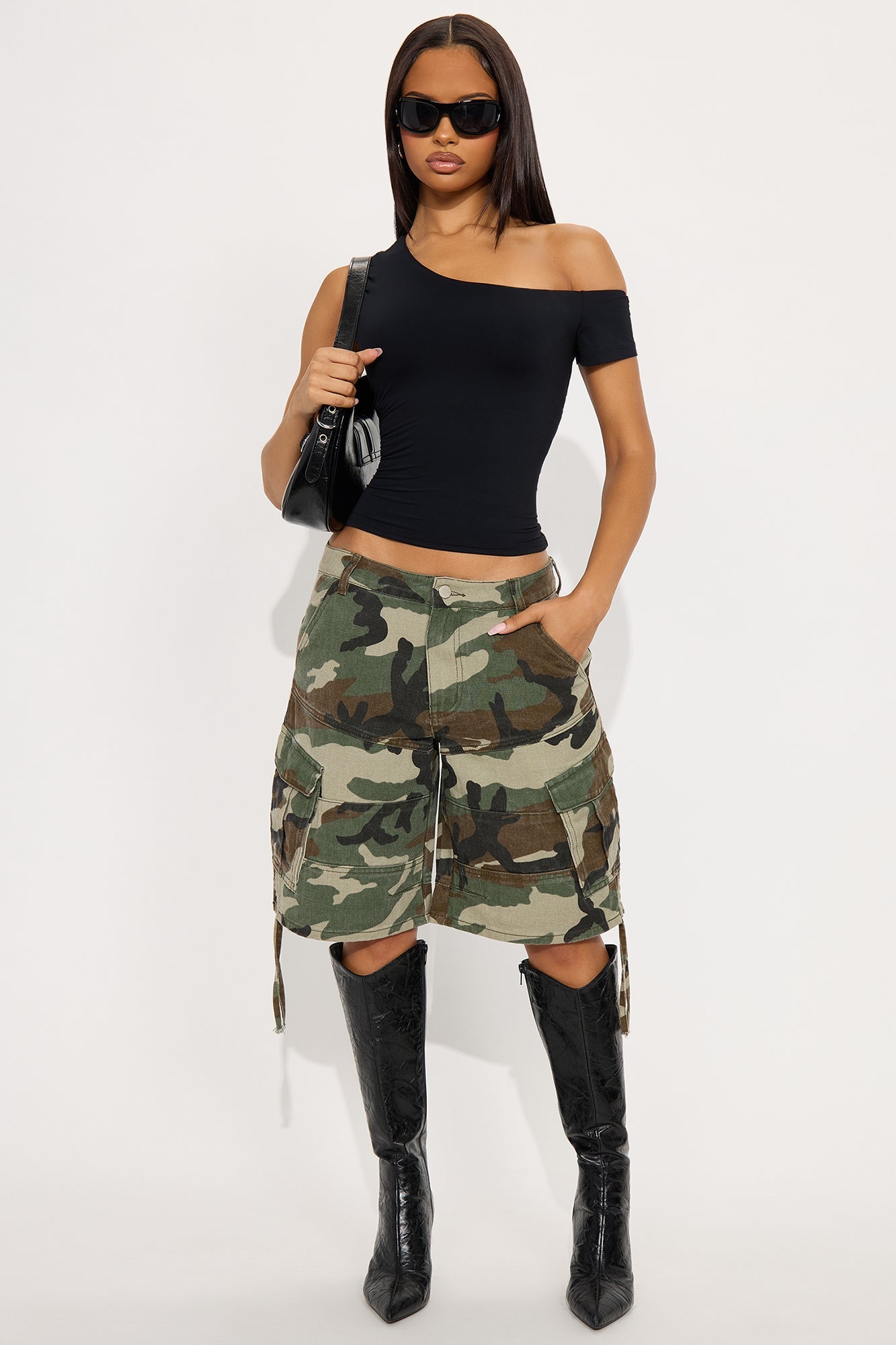 Pick Your Battles Camo Cargo Jorts - Camouflage