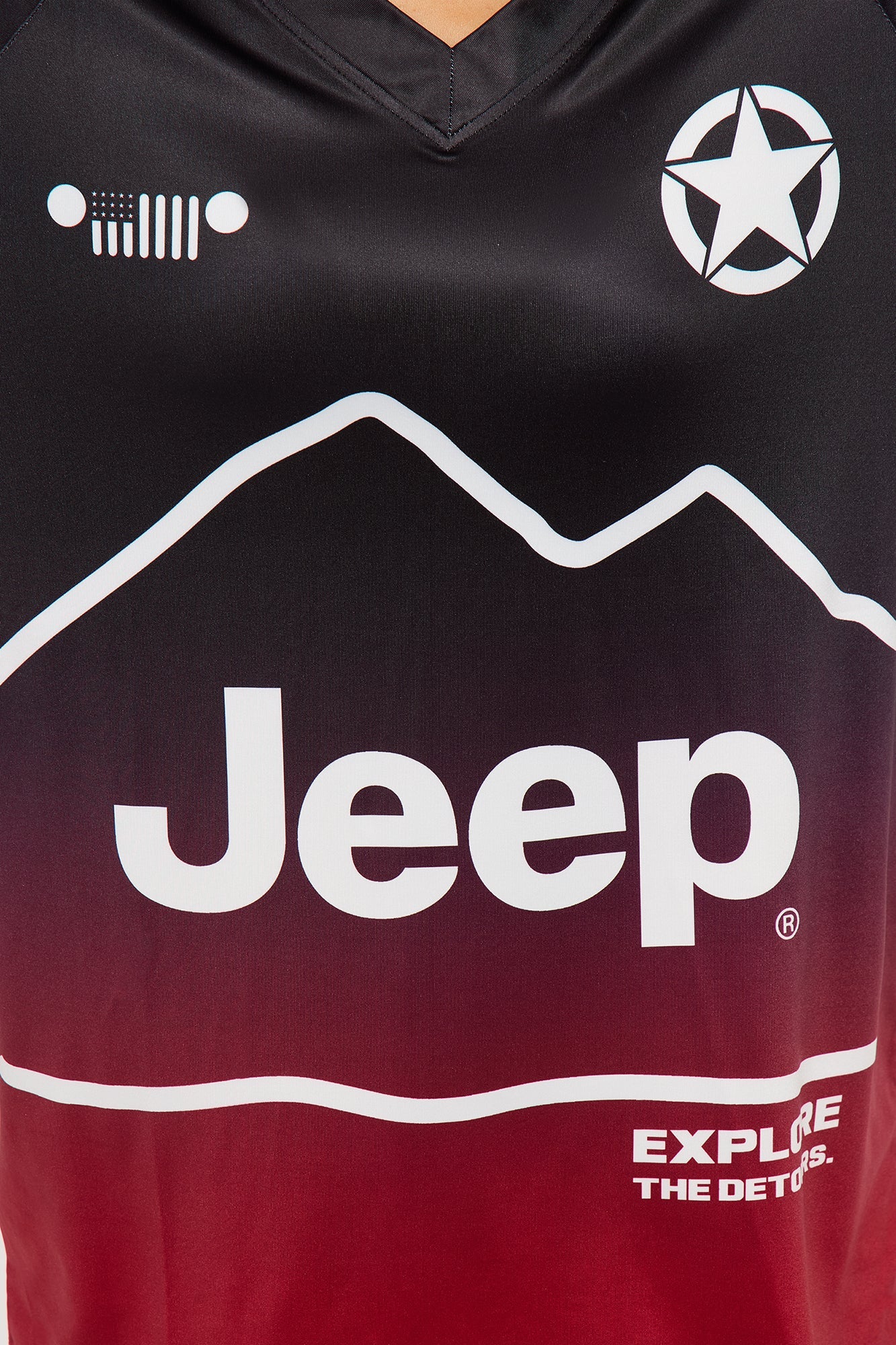 Jeep In The Mountains Jersey - Burgundy/combo