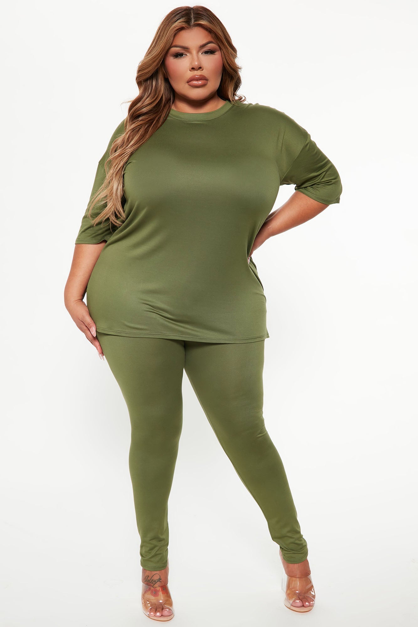 Weekend Vibes Legging Set - Olive