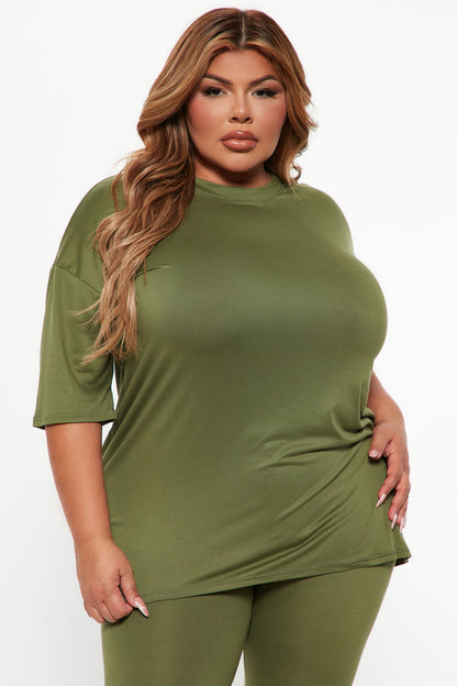 Weekend Vibes Legging Set - Olive
