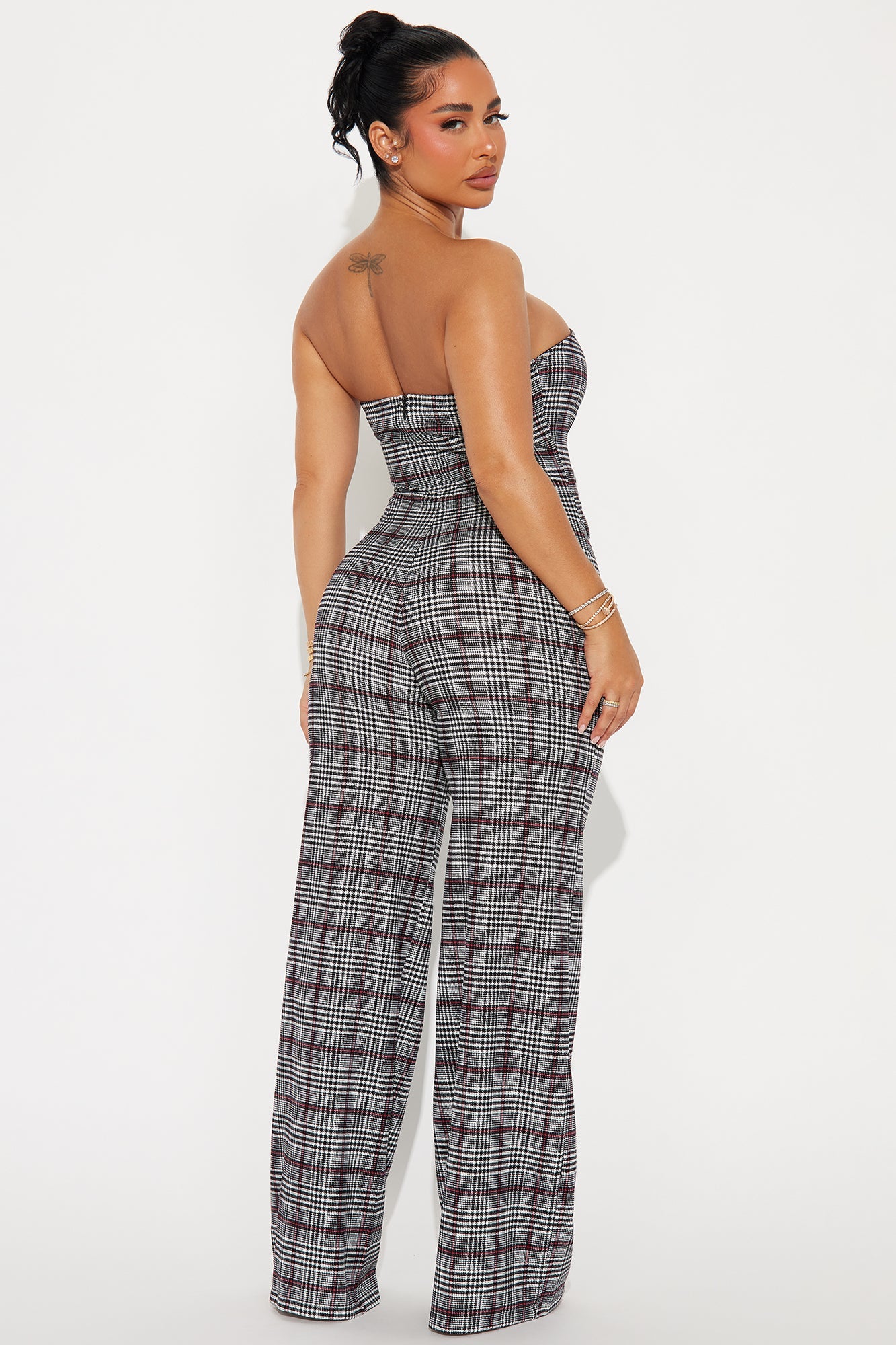 Late to Work Jumpsuit - Grey/combo