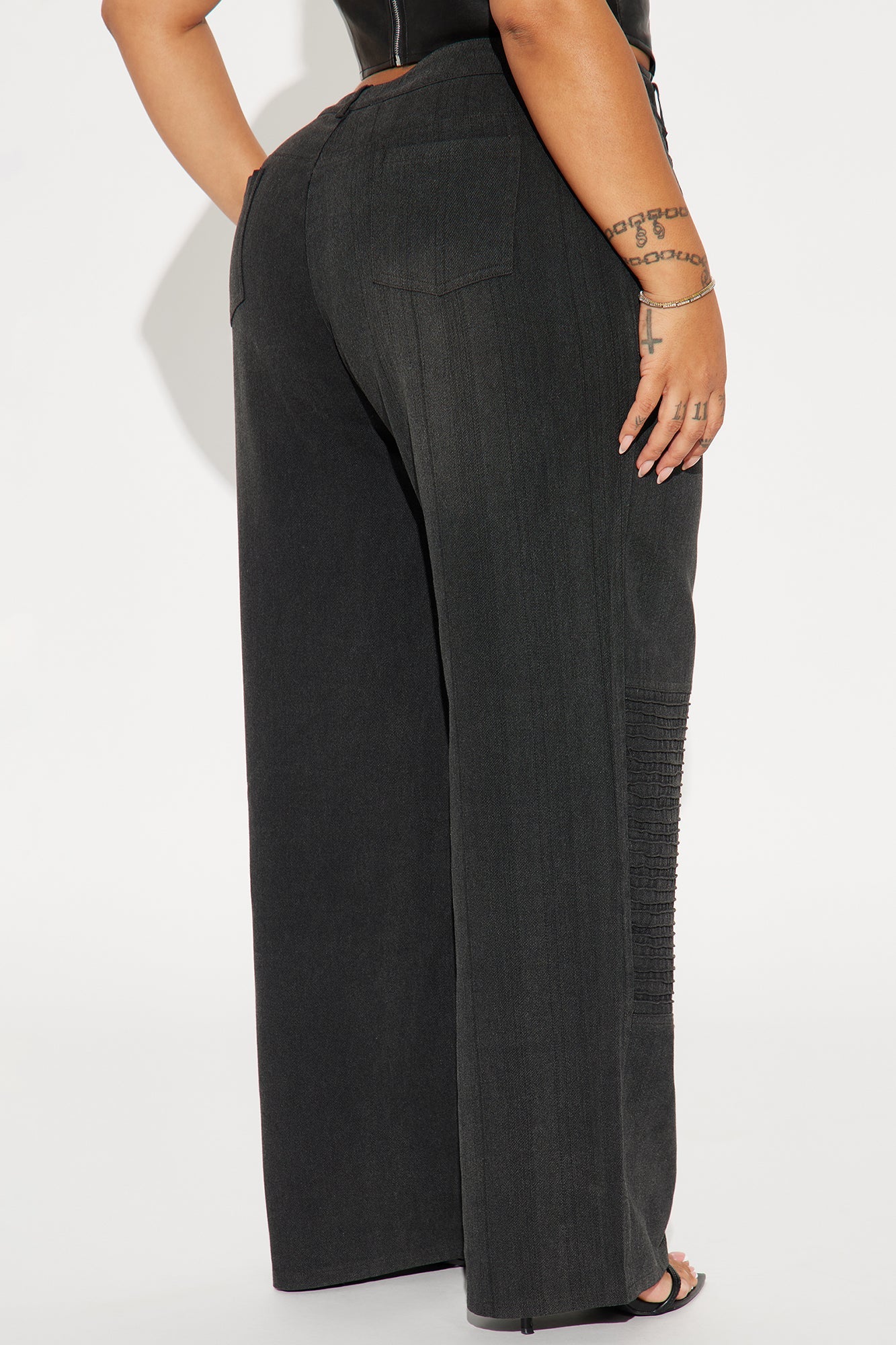 Race With Me Moto Straight Leg Pant - Black