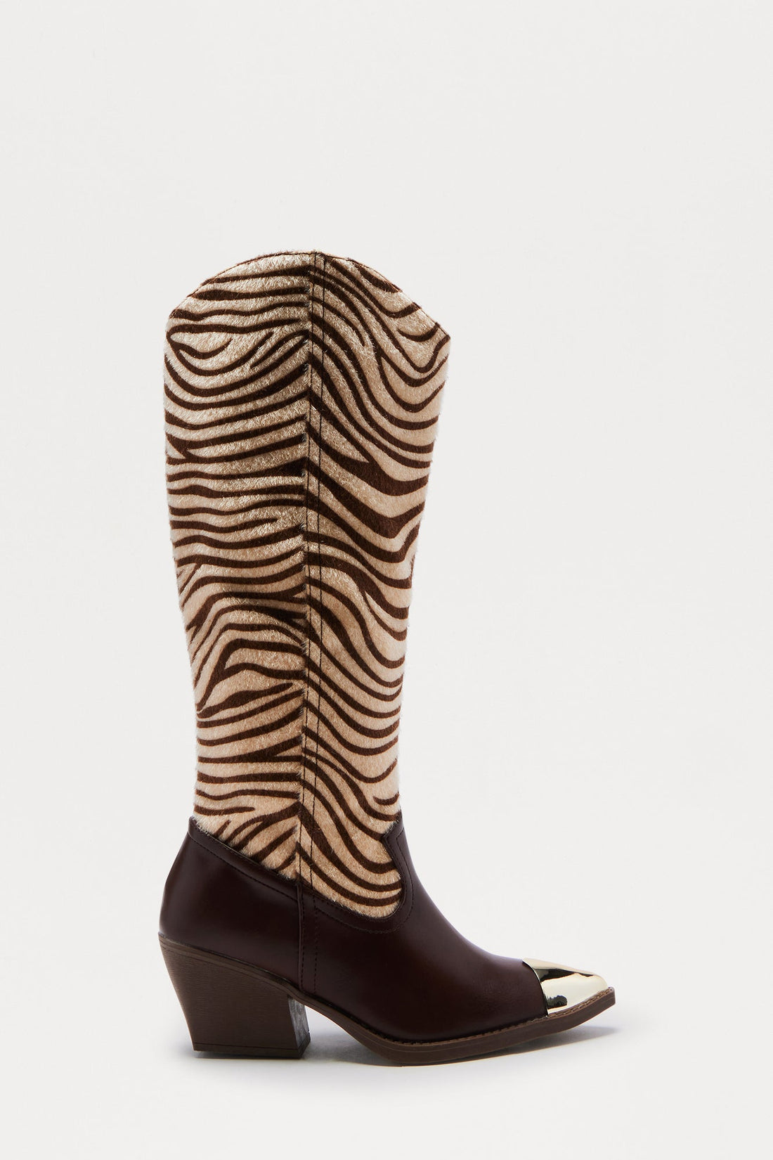 Stallion Animal Print Boots - Brown/combo
