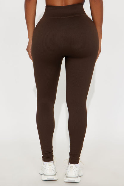 Feel The Burn Active Legging - Chocolate
