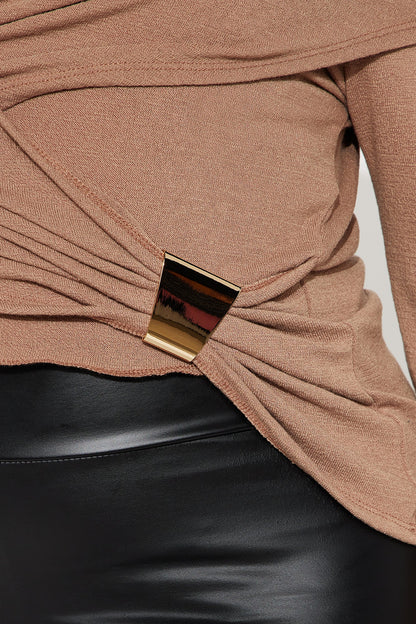 Lovers Takeover Long Sleeve Top - Mocha