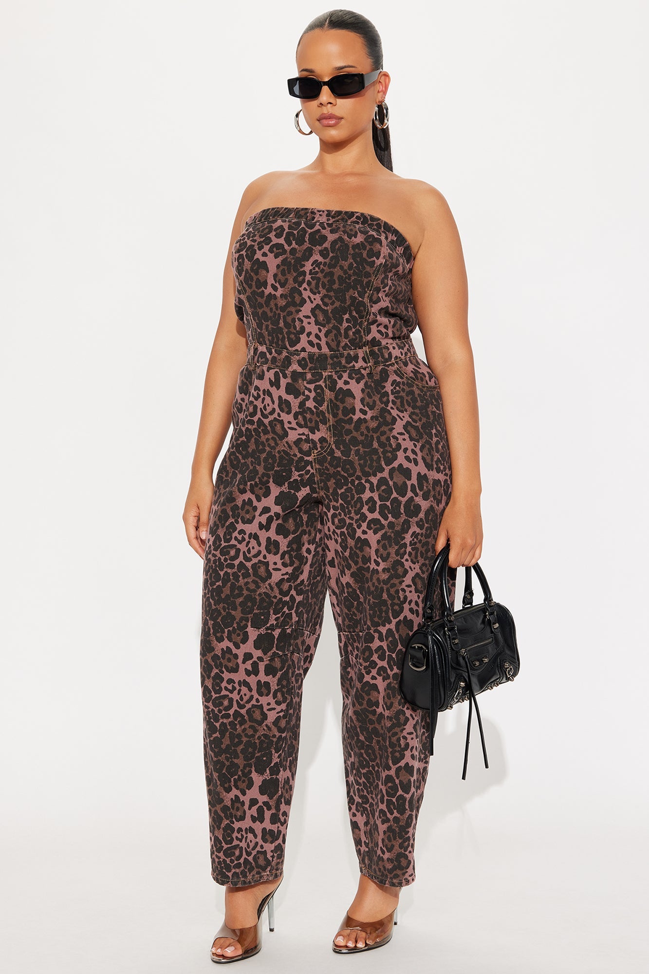 Leigh Barrel Leg Jumpsuit - Rust/combo