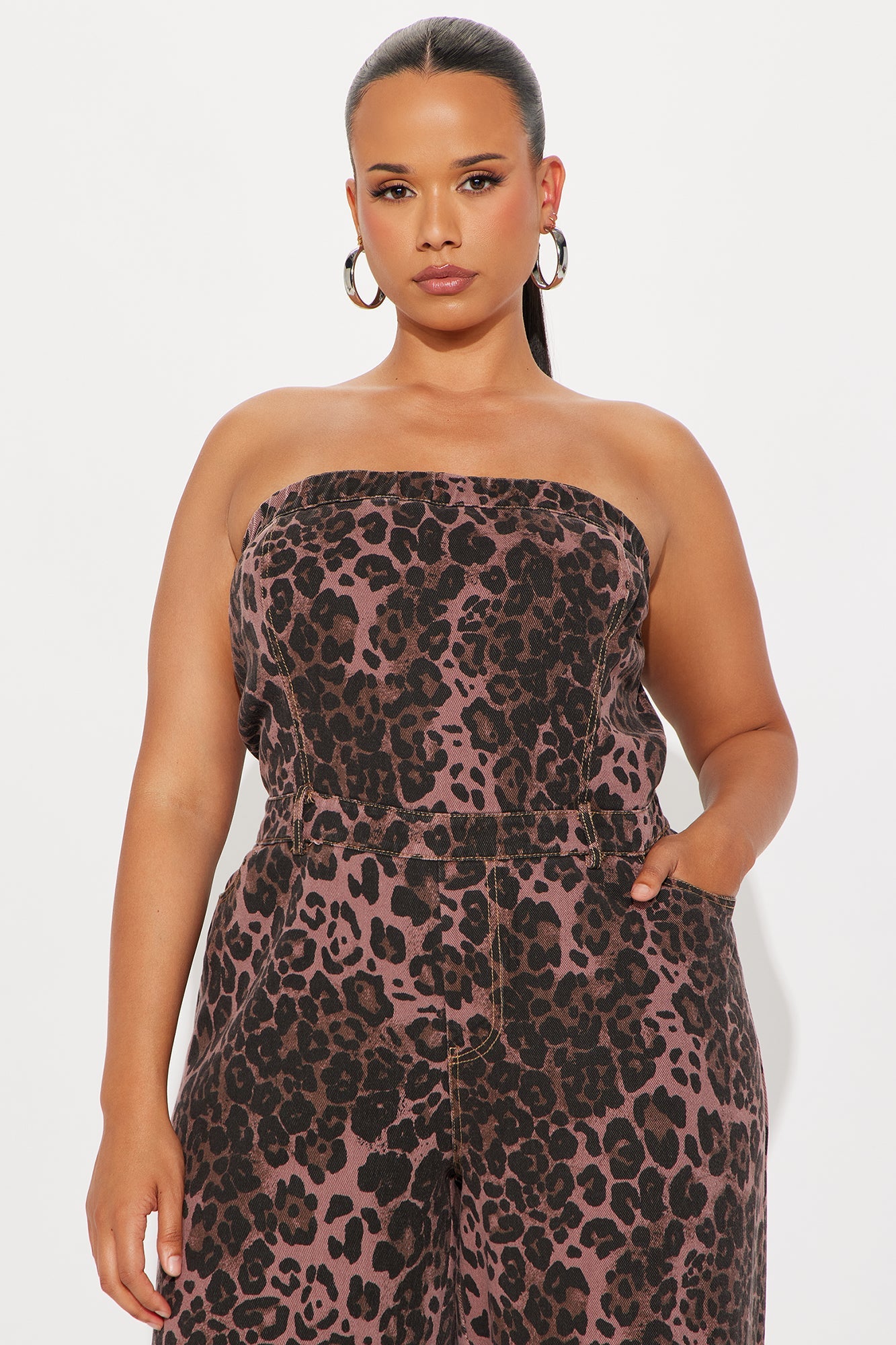Leigh Barrel Leg Jumpsuit - Rust/combo