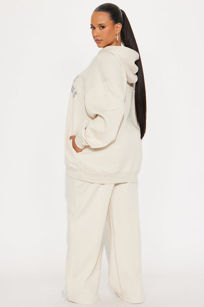 City Of Angels Fleece Pant Set - Taupe