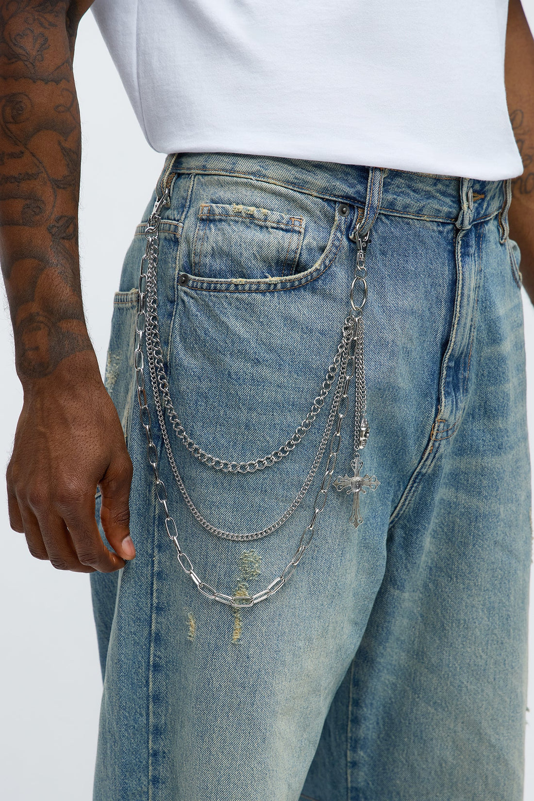 Grim Line Pant Chain - Silver
