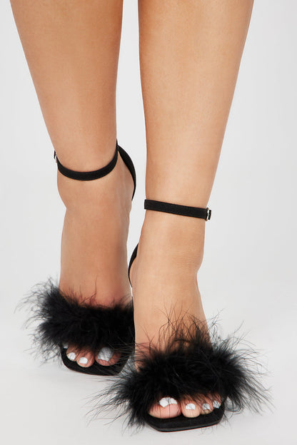 No Second Chances Heeled Sandals - Black