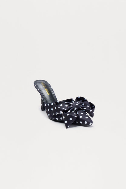 Shia Bow Pumps - Black/White