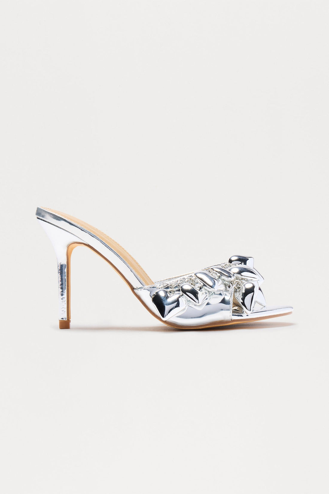 Baby Hearts Stiletto Heels - Silver