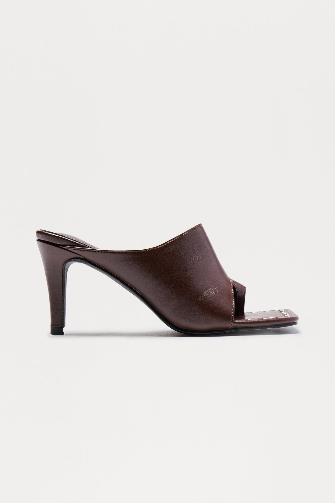 Brisa Studded Toe Ring Mules - Brown
