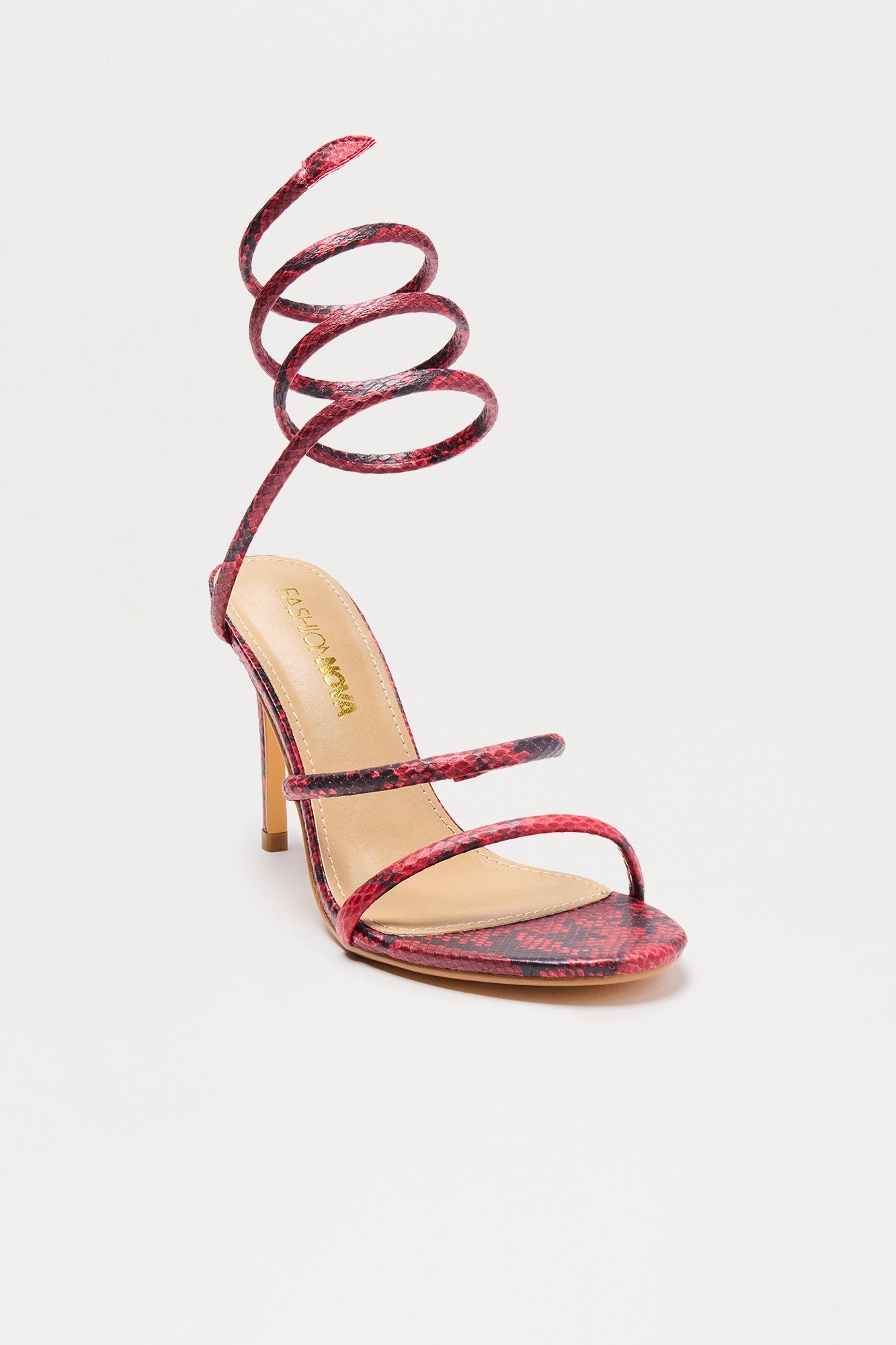 Paton Wrap Up Heels - Burgundy