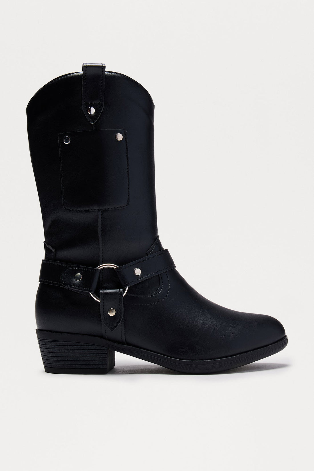 Mini Georgia Cowboy Boots - Black