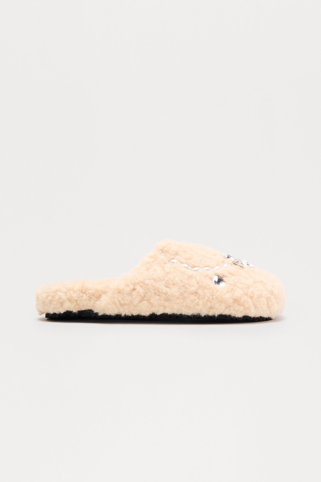 Nandy Jewel Sherpa Slippers - Beige