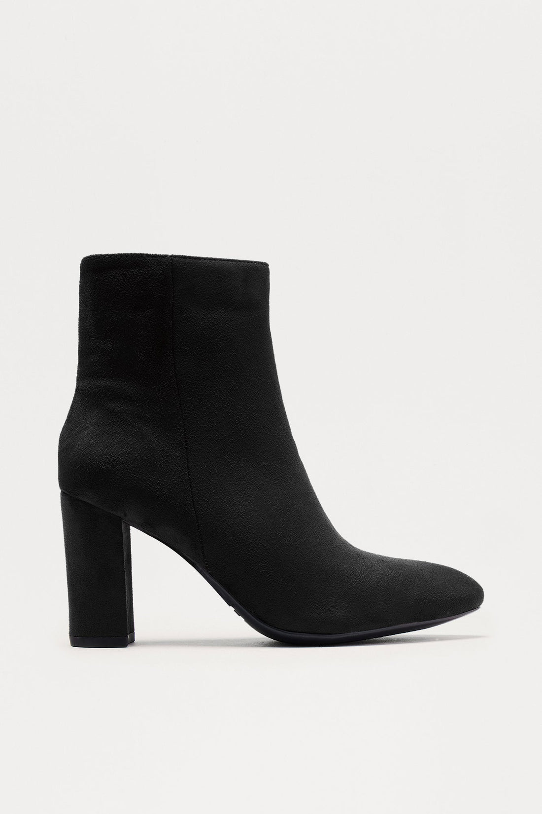 Park Faux Suede Booties - Black