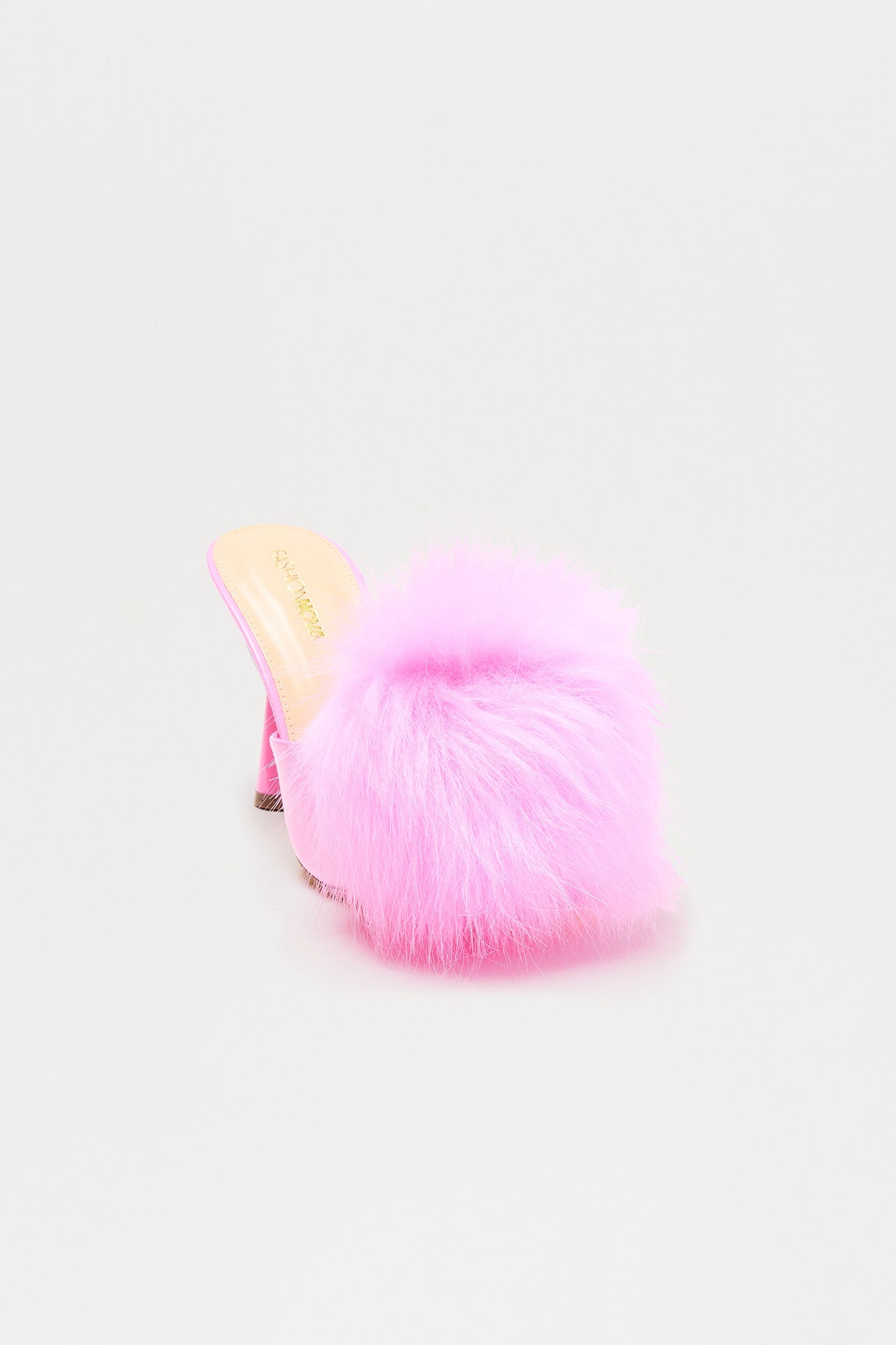 Hosier Faux Fur Pumps - Pink