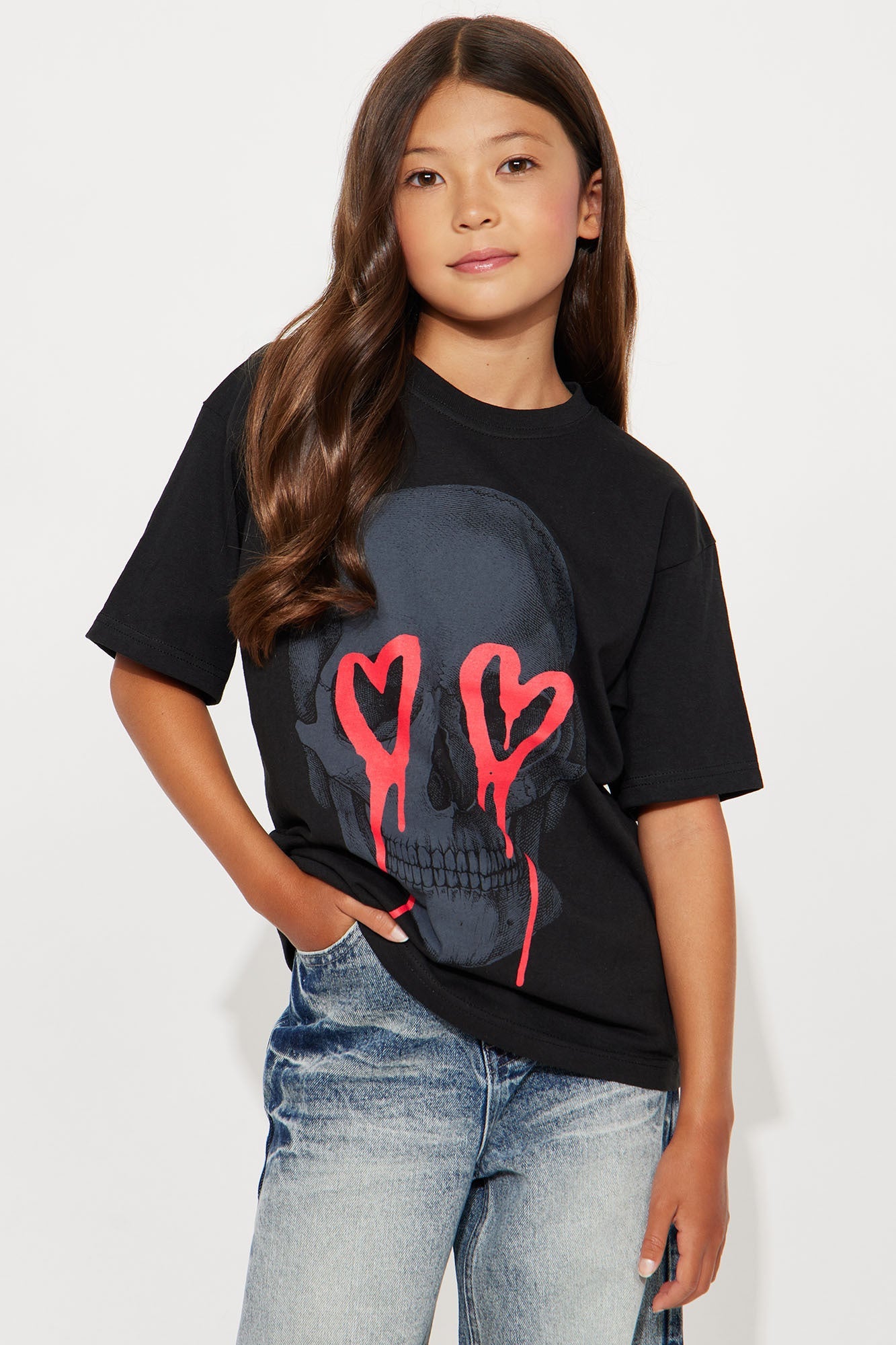 Mini Eternal Love Skull Tshirt - Black