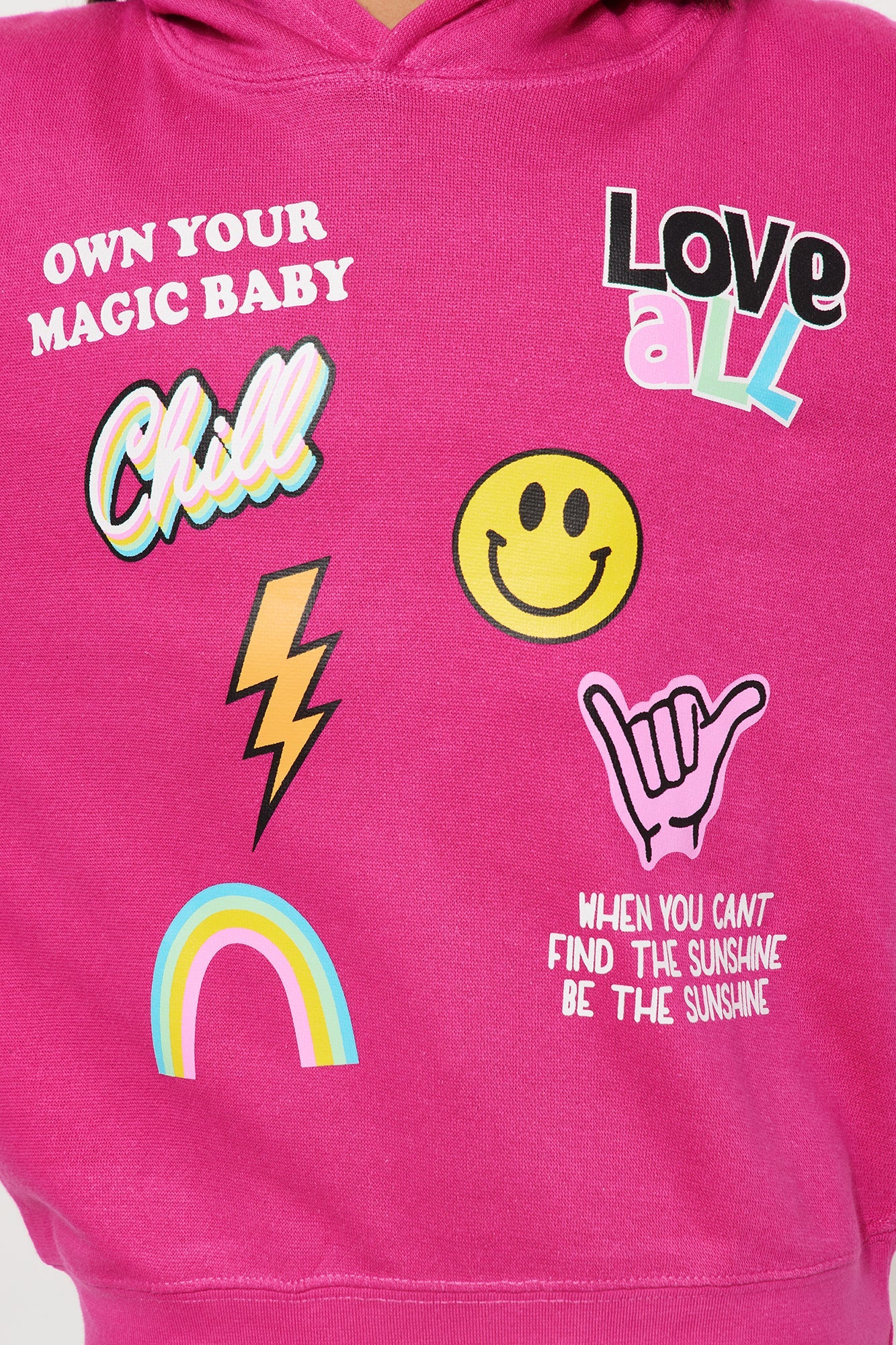 Mini Own Your Magic Hoodie - Hot Pink