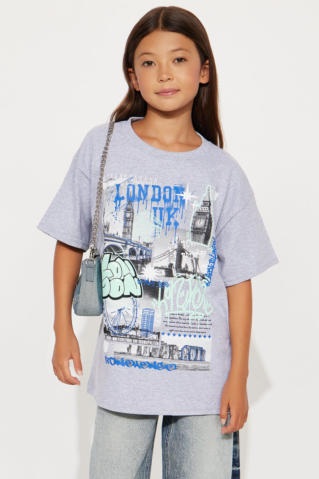 Mini Life In London Graphic Tee - Grey