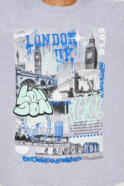 Mini Life In London Graphic Tee - Grey