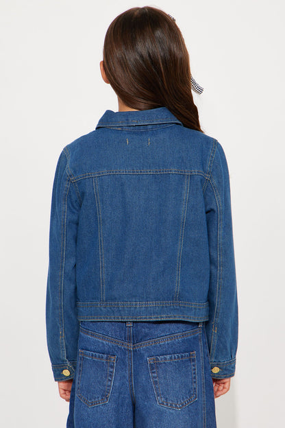 Mini Keeps Getting Better Denim Jacket - Dark Wash