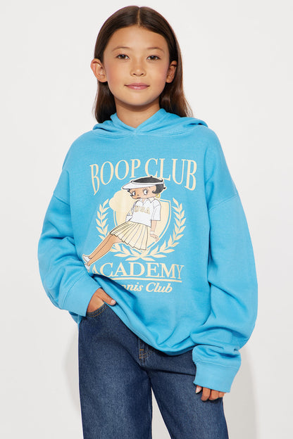 Mini Betty Boop Tennis Club Hoodie - Light Blue