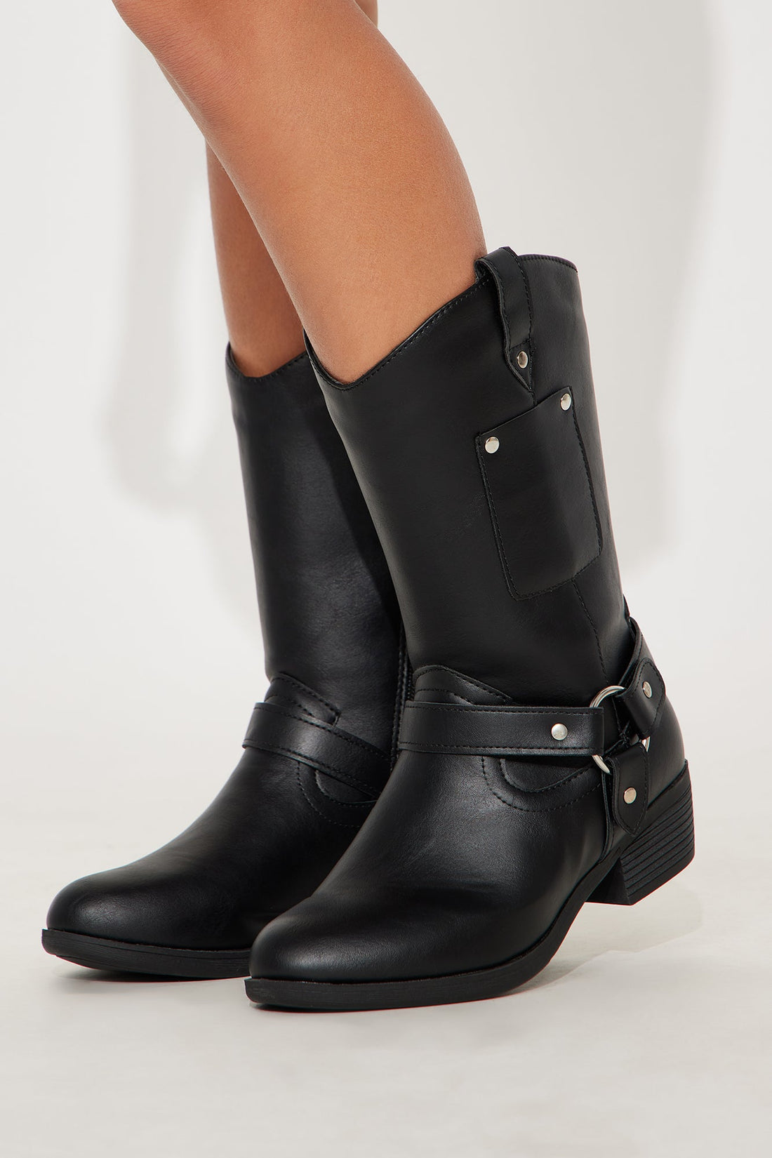 Mini Georgia Cowboy Boots - Black