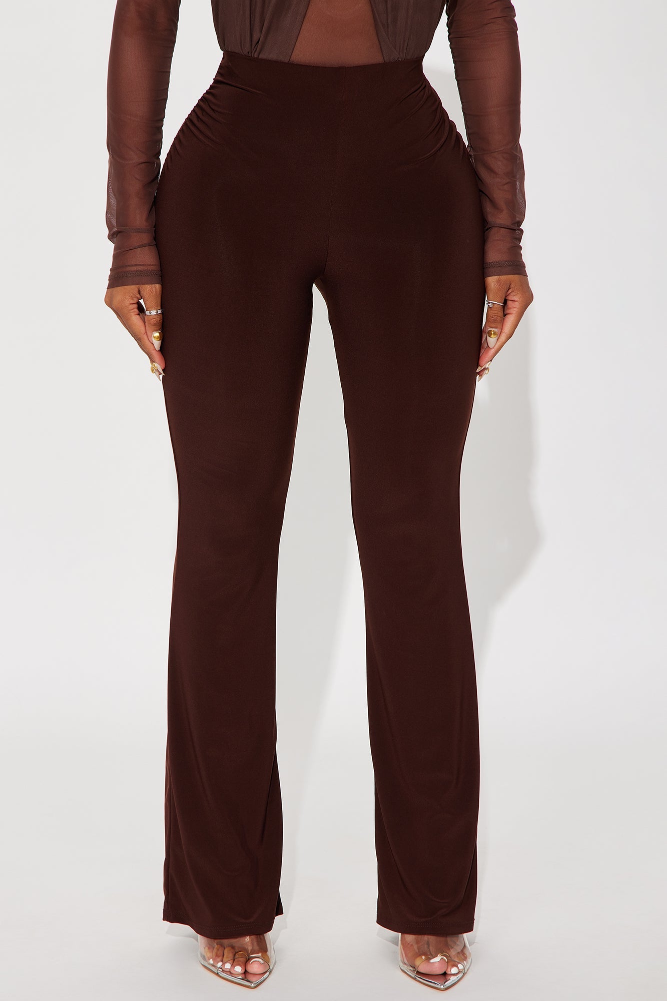 Waiting On You Flare Pant 32″ - Chocolate
