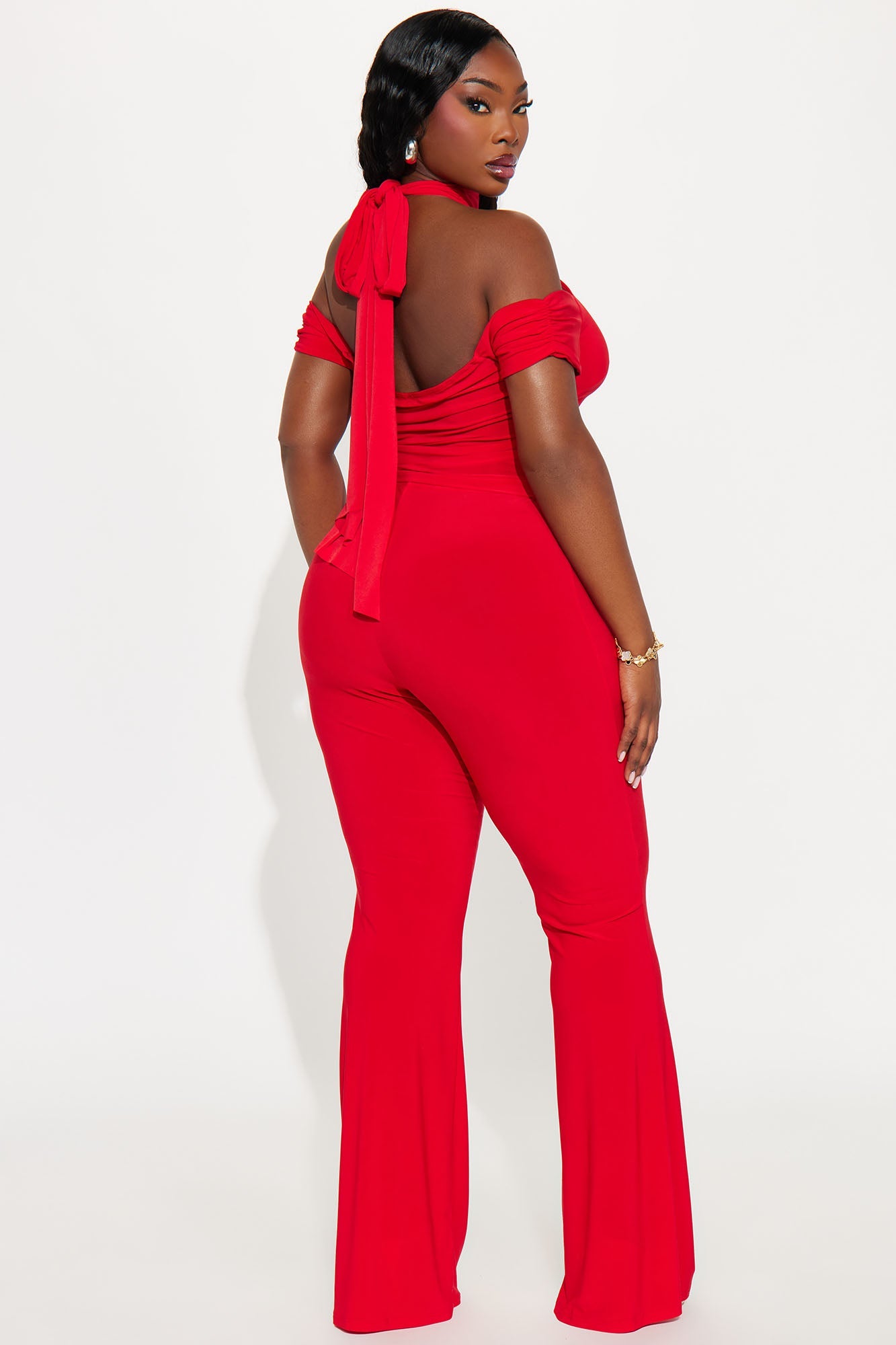 Hannah Halter Pant Set - Red