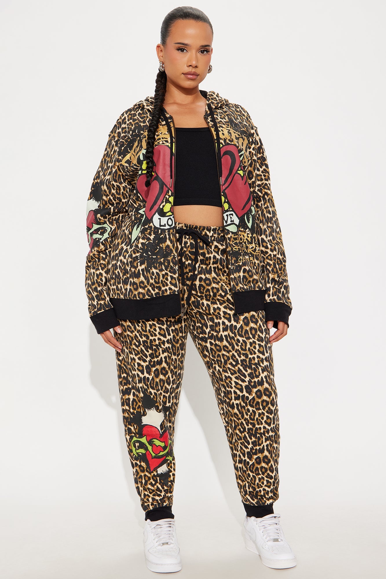 Ed Hardy Leopard Love Zip Up Hoodie - Leopard